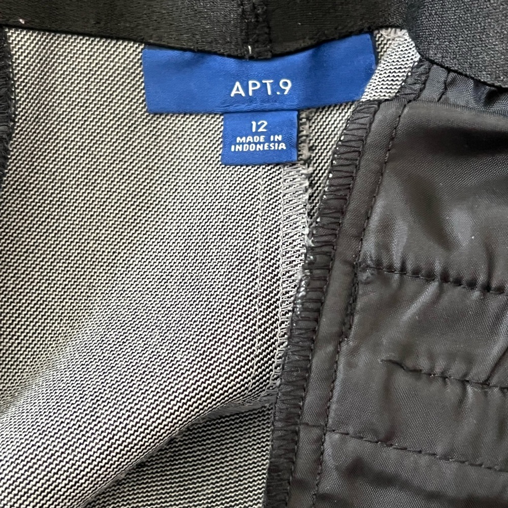 2 pants: Apt. 9 Black and Gray Textured Pants